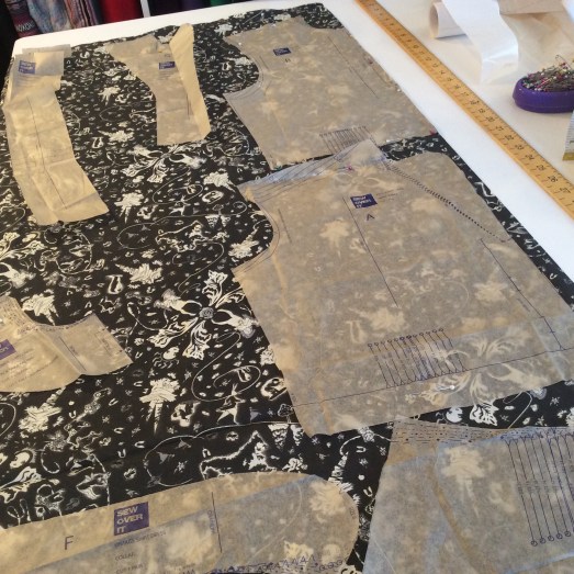 Only roughly laid out here to check I had enough fabric.