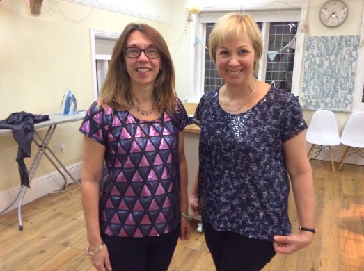 The blue sequins were super pretty daisy shapes