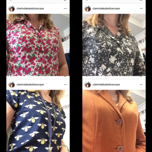 The boob selfie from a gal who clearly likes prints and buttons